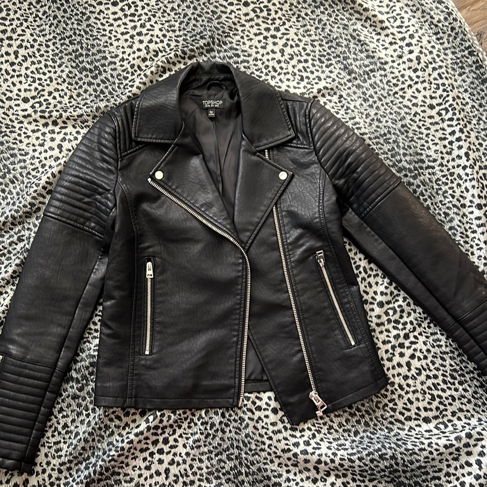Faux Leather Biker Jacket